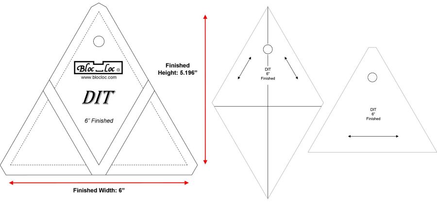 Bloc Loc Diamond in a Triangle 6 x 6