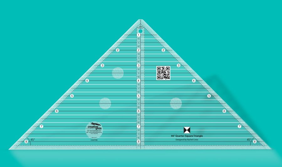 90° Quarter-Square Triangle Quilt Ruler - Creative Grids