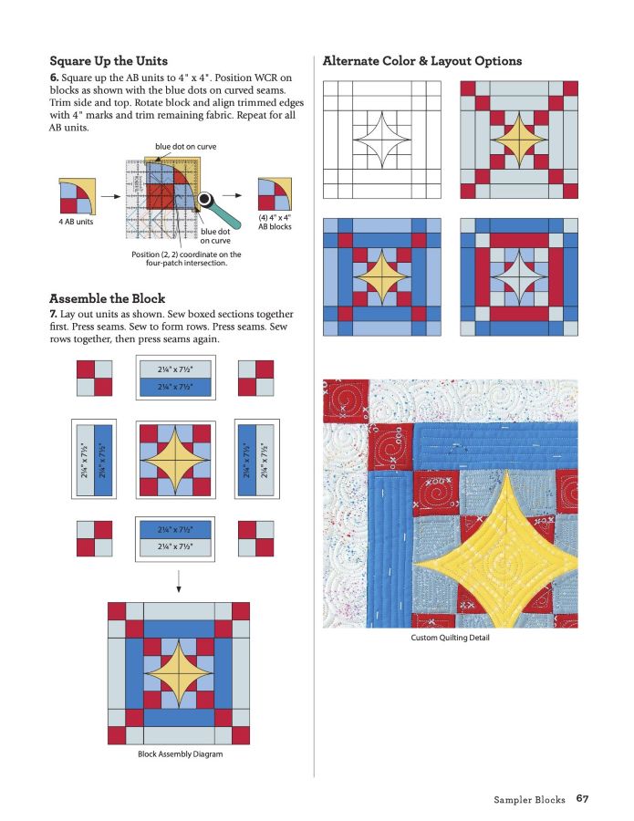 Wonderful Curves Sampler Quilt Block Book - Wonder Curve Ruler