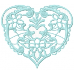 Drawn Thread Hearts by Julie Hall