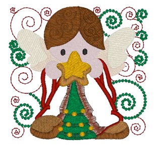 Mylar Curly Christmas with Applique CD - Purely Gates