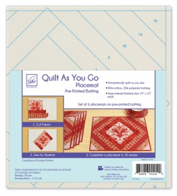 Quilt As You Go Placemat Pre-Printed Batting - Casablanca Pattern - June Tailor