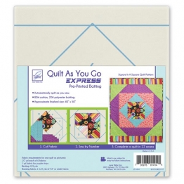 Quilt As You Go Express Pre-Printed Batting - Square in a Square Quilt Pattern - June Tailor