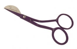 Purple Mini Duck Bill Applique Scissors - Famore Cutlery 712MDP