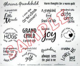 Glorious Grandchild Fabric Panel &  Good Points Pattern