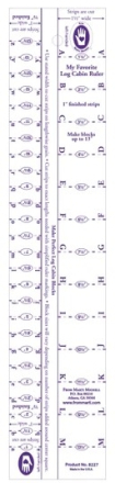 Log Cabin Ruler for 1/2" and 1" finished strip widths