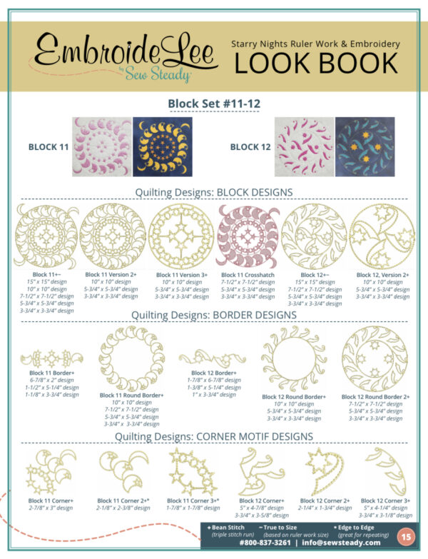 Punch with Judy > Westalee Design Starry Night 3pc Star Template Block