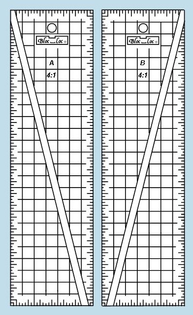 Bloc Loc Half Rectangle Triangle Ruler 3.5” x 12.5”