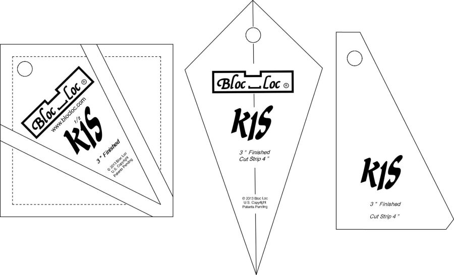 Bloc Loc Kite in a Square 3" x 3"