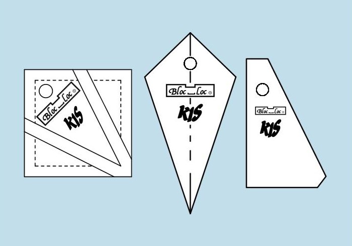 Bloc Loc Kite in a Square 1" x 1"