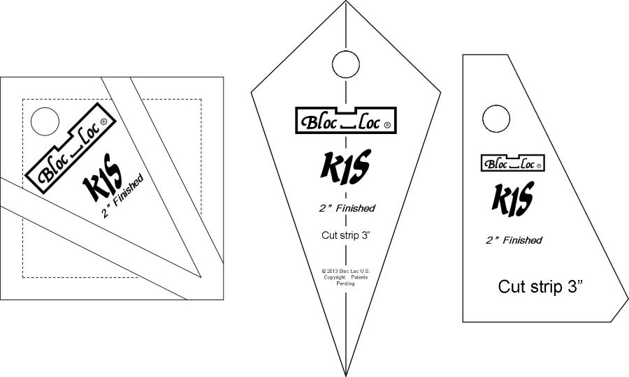 Bloc Loc Kite in a Square 2" x 2"