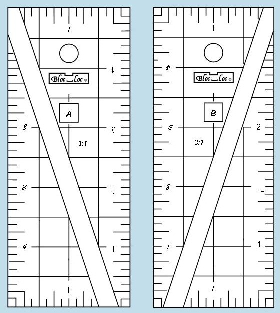 Bloc Loc Half Rectangle Triangle Ruler 2” x 5”