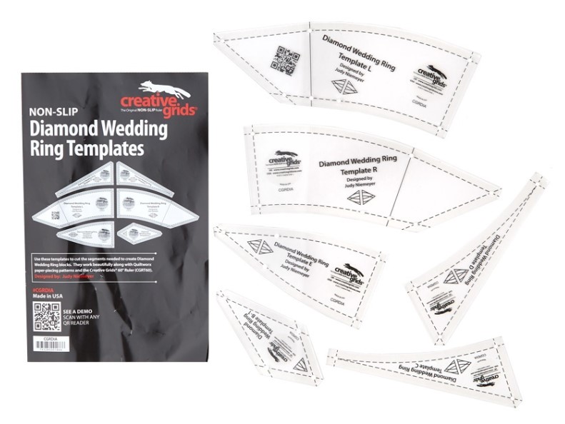 Diamond Wedding Ring Templates Quilt Ruler - Creative Grids