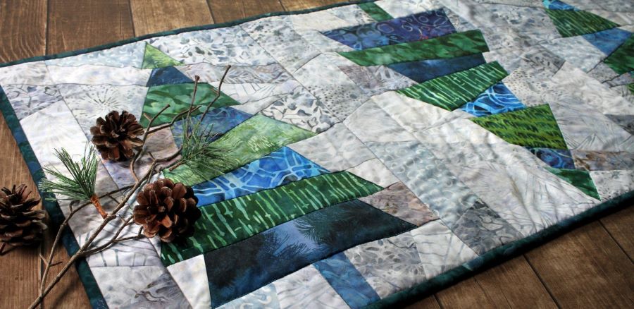 Crazy Christmas Trees Table Runner Pattern - Cut Loose Press