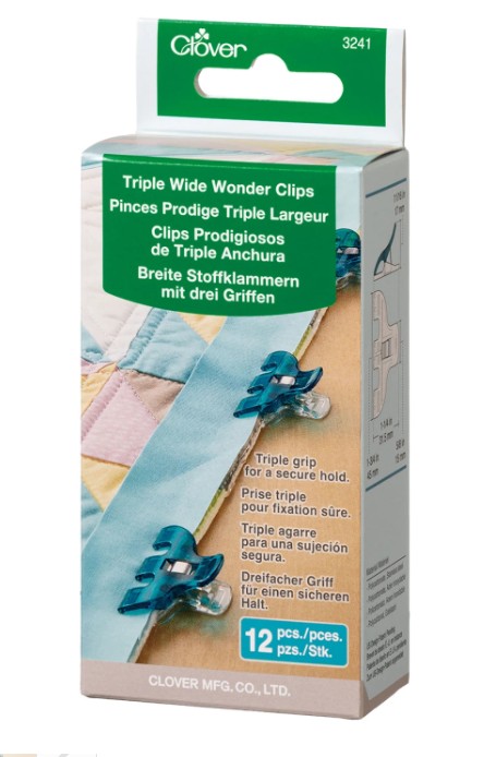 Triple Wide Wonder Clips 12/pkt by Clover