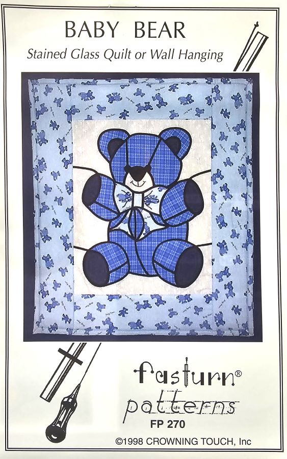 Baby Bear Stained Glass Quilt Pattern - Fasturn