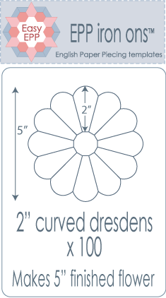 2" Curved Pentagon 100/pkt EPP Iron Ons by Hugs 'n Kisses