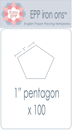1" Pentagon 100/pkt EPP Iron Ons by Hugs 'n Kisses