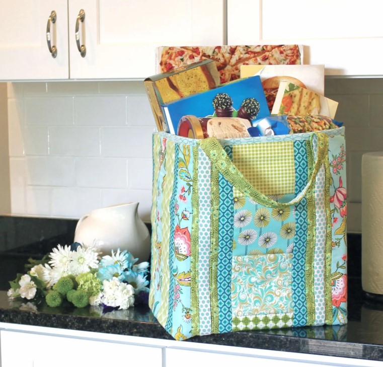 Quilt As You Go Pre-Printed Insulated Batting - Insulated Shopper Tote - June Tailor