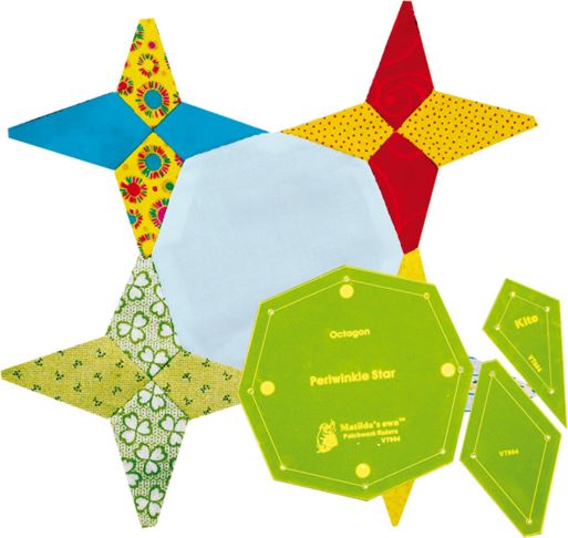 Springfield Fibre Optic Periwinkle Star Template Set 4"