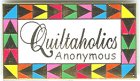Quiltaholics Pin - White