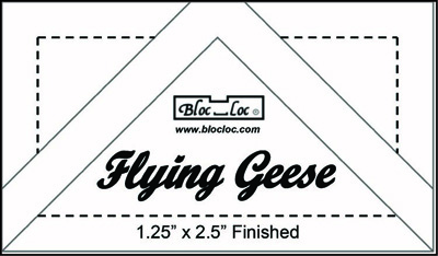 Bloc Loc Flying Geese Square Up Ruler 1 ¼” x 2 ½”