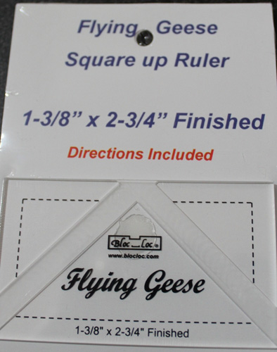 Bloc Loc Flying Geese Square Up Ruler 1 3/8” x 2 ¾”