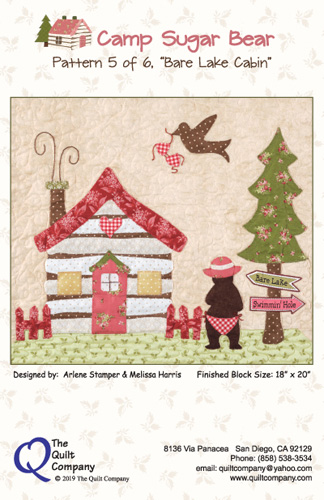 Camp Sugar Bear Quilt Pattern - Bare Lake Cabin
