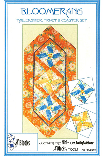 Bloomerang - X-Blocks Table Runner, Trivet and Coaster Pattern