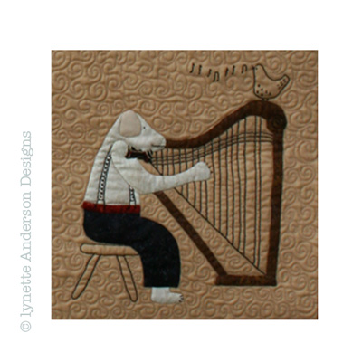 H&F Wagtime Hugo The Harpist Month 7 - Lynette Anderson Designs