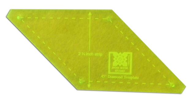 Perfect Cut 45 Degree Diamond Template (2 1/4" Strips) by Jinny Beyer
