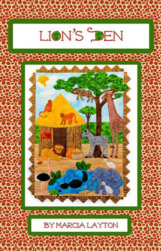 Lion's Den Machine Applique Wall Hanging Pattern by Marcia Layton