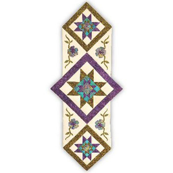 Star Flower Table Runner Pattern - Pieceful Designs