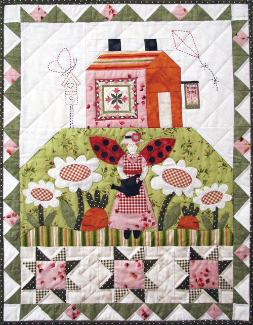 Angel's Spring Garden Wall Hanging Pattern and Accessory Kit - The Quilt Company