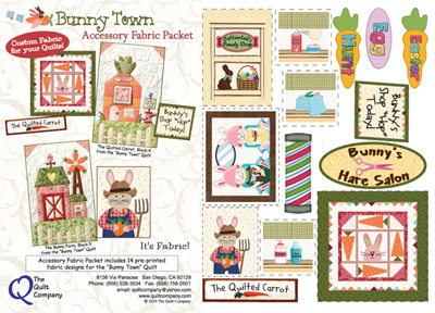 Bunny Town Quilt Pattern - Accessory Fabric Packet