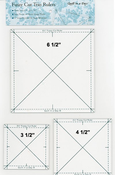 Fussy Cut Trio Rulers by Quilt in a Day