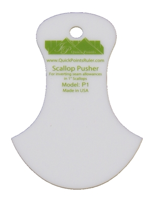 P1 Scallop Pusher  1 inch - Quick Points Rulers