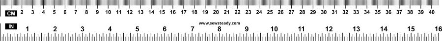 16" Static Cling Ruler for Tables and Inserts by Sew Steady