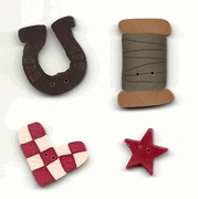Little Red Barns Button Packet 