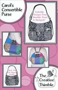 Carol's Convertible Purse Bag Pattern - The Creative Thimble