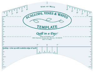 Scallops, Vines & Waves Template by Quilt in a Day
