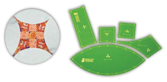 Springfield Fibre Optic Curved Nine Patch Template Set