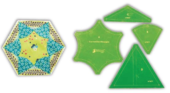 Springfield Fibre Optic Curved Star Hexagon Template Set