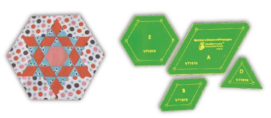 Springfield Fibre Optic Diamond Hexagon Template Set