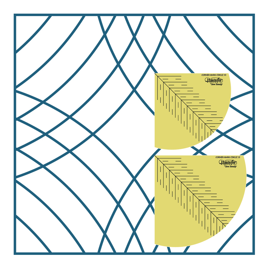 Corner Mark Circles 2 piece set 12" and 10"