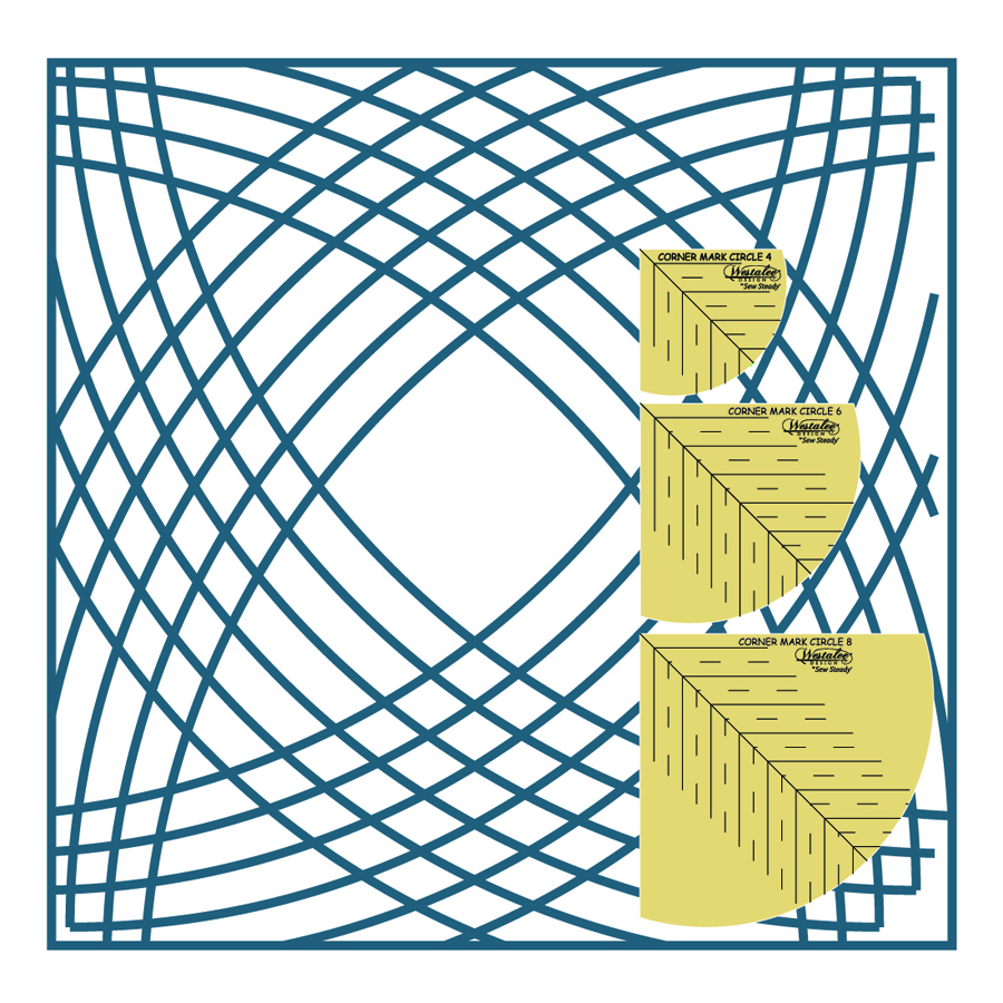 Corner Mark Circles 3 piece set 8", 6" & 4"