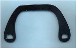LU23 Black Lucite Bag Handles - one pair