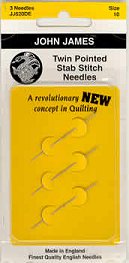Twin Pointed Stab Stitch Needles - John James Needles