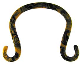 LU36 Black Lucite Bag Handles