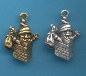 Santa In Chimney Charm